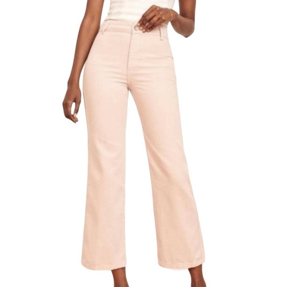 Reformation Denim - Reformation Blush Pink Wide-Leg Jeans
